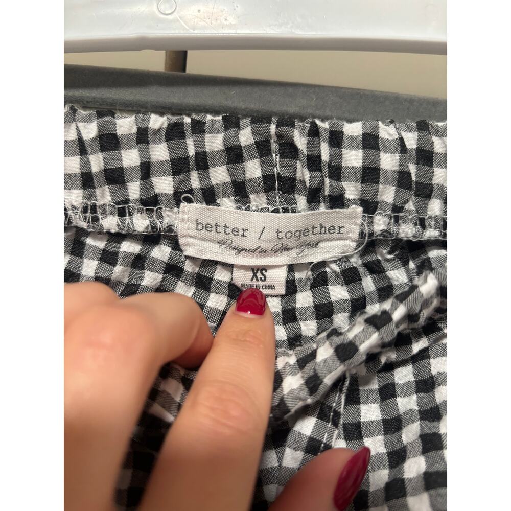 Better Together XS Black White Gingham Pants - Picture 4 of 6